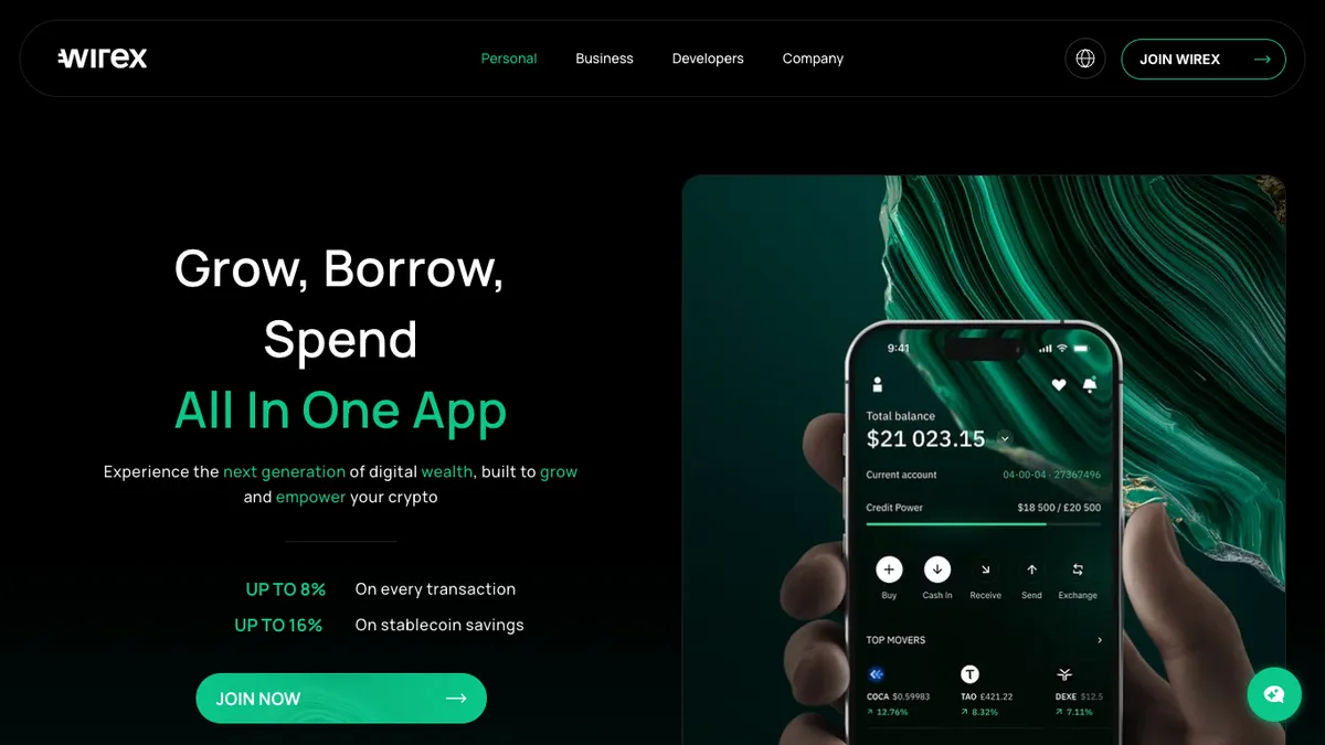 WirexApp | Grow, borrow and spend crypto. All in one app