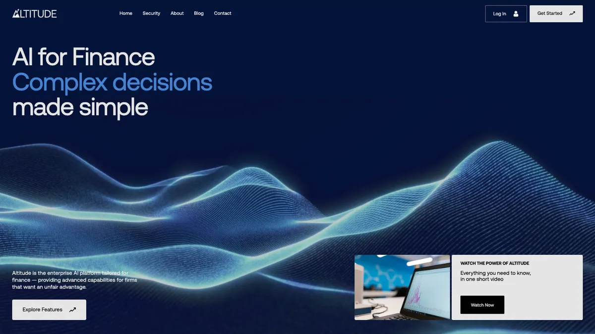 Altitude — AI for Finance‍ Complex Decisions‍ Made Simple