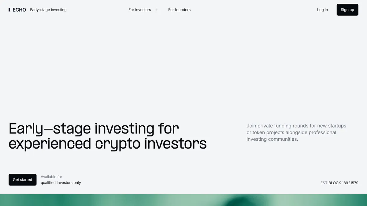 Echo — Early-stage investing in startups and tokens